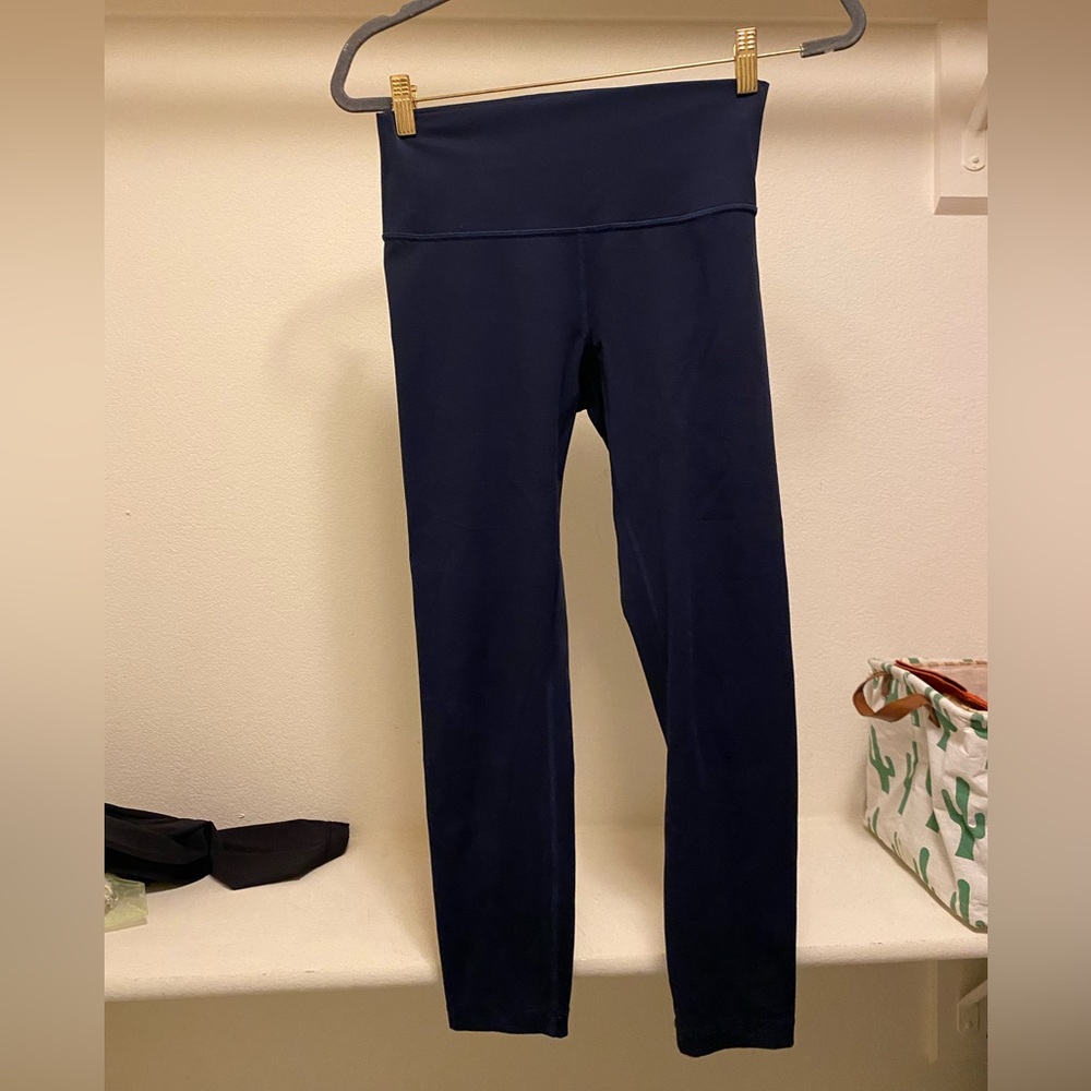 Lululemon Align High Rise 28 Navy - HEMMED